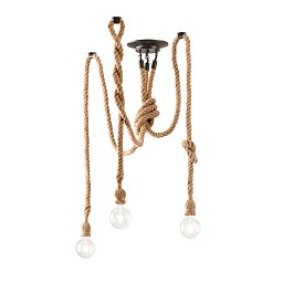 Závěsné svítidlo Rope černá, 3xE27 5 x 2 x 250 cm - FANEUROPE Obrázek pro produkt Závěsné svítidlo Rope černá, 3xE27 5 x 2 x 250 cm - FANEUROPE