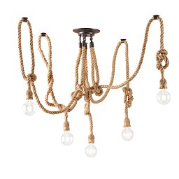 Závěsné svítidlo Rope černá, 5xE27 5 x 2 x 250 cm - FANEUROPE Obrázek pro produkt Závěsné svítidlo Rope černá, 5xE27 5 x 2 x 250 cm - FANEUROPE