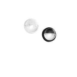 Nástěnné svítidlo Turtle (bílé kulaté sklo s klapkou) IP54, objímka E27, 18,5 x 10,5 cm - FANEUROPE Obrázek pro produkt Nástěnné svítidlo Turtle (bílé kulaté sklo s klapkou) IP54, objímka E27, 18,5 x 10,5 cm - FANEUROPE