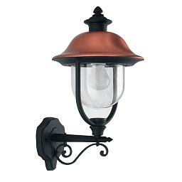 Venkovní nástěnné svítidlo UP VENEZIA černá/měď, 1xE27, IP44, 29 x 52,5 x 25 cm - FANEUROPE Obrázek pro produkt Venkovní nástěnné svítidlo UP VENEZIA černá/měď, 1xE27, IP44, 29 x 52,5 x 25 cm - FANEUROPE