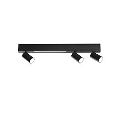 Nástěnné svítidlo LED ORIENTED černá 3 x GU10 + LED 8 W 1180 lm CCT 70 x 18 x 10 cm - FANEUROPE Obrázek pro produkt Nástěnné svítidlo LED ORIENTED černá 3 x GU10 + LED 8 W 1180 lm CCT 70 x 18 x 10 cm - FANEUROPE