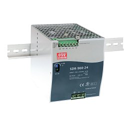 Driver DIN průmyslový, 1CH s funkcí PFC 24 V DC 960 W 40 A - vstup AC 180-264 V / DC 254-370 V, rozměr 11 x 12,52 x 15 cm - FANEUROPE Obrázek pro produkt Driver DIN průmyslový, 1CH s funkcí PFC 24 V DC 960 W 40 A - vstup AC 180-264 V / DC 254-370 V, rozměr 11 x 12,52 x 15 cm - FANEUROPE