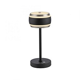 LED nabíjecí stolní lampa PURE Falling Rings, černá / metalická šedá , dotykový vypínač 2200-5000K - PAUL NEUHAUS Obrázek pro produkt LED nabíjecí stolní lampa PURE Falling Rings, černá / metalická šedá , dotykový vypínač 2200-5000K - PAUL NEUHAUS