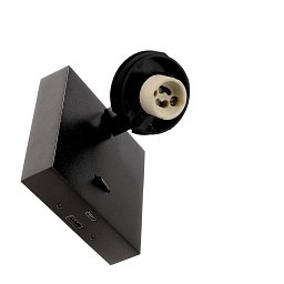 Deko-Light svítidlo na čtení - Can Tilt hranatá základna s USB, 1x 7,5 W GU10, černá - LIGHT IMPRESSIONS Obrázek pro produkt Deko-Light svítidlo na čtení - Can Tilt hranatá základna s USB, 1x 7,5 W GU10, černá - LIGHT IMPRESSIONS