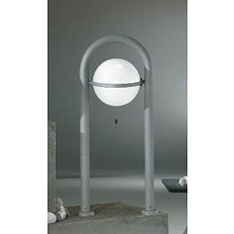 Venkovní sloupkové svítidlo 1xE27, IP44, stříbro, výška 75cm - ORION Obrázek pro produkt Venkovní sloupkové svítidlo 1xE27, IP44, stříbro, výška 75cm - ORION