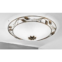 Stropní svítidlo 3x60W E27 antik/sklo, průměr 50cm - ORION Obrázek pro produkt Stropní svítidlo 3x60W E27 antik/sklo, průměr 50cm - ORION