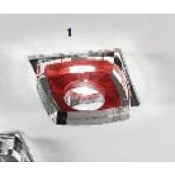 Vestavné svítidlo 1x50W MR16 sklo/červená, 9x9cm - ORION Obrázek pro produkt Vestavné svítidlo 1x50W MR16 sklo/červená, 9x9cm - ORION