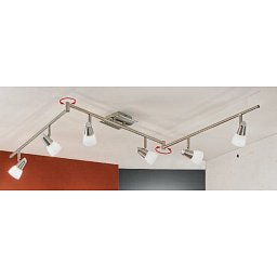 Stropní svítidlo 6x40W G9 satin, průměr skla 5,5cm, délka 180cm - ORION Obrázek pro produkt Stropní svítidlo 6x40W G9 satin, průměr skla 5,5cm, délka 180cm - ORION