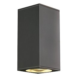 Nástěnné svítidlo BIG THEO UP/DOWN OUT, hranaté, antracit, ES111, max. 2x75 W - BIG WHITE (SLV) Obrázek pro produkt Nástěnné svítidlo BIG THEO UP/DOWN OUT, hranaté, antracit, ES111, max. 2x75 W - BIG WHITE (SLV)