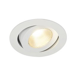 CONTONE Downlight, výkyvná, kruhová, bílá, 13 W LED, teplá bílá - BIG WHITE (SLV) Obrázek pro produkt CONTONE Downlight, výkyvná, kruhová, bílá, 13 W LED, teplá bílá - BIG WHITE (SLV)