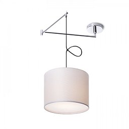 BROADWAY závěsná s ramenem bílá chrom 230V E27 42W - RED - DESIGN RENDL Obrázek pro produkt BROADWAY závěsná s ramenem bílá chrom 230V E27 42W - RED - DESIGN RENDL