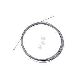 Steel rope suspension, 1,0mm x 5000mm, on one side with nipplel, incl. 3 cable clips - BIG WHITE (SLV) Obrázek pro produkt Steel rope suspension, 1,0mm x 5000mm, on one side with nipplel, incl. 3 cable clips - BIG WHITE (SLV)