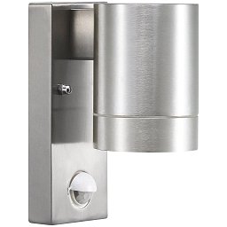Venkovní nástěnné svítidlo Tin Maxi Sensor 1x35W GU10 hliník čirá - NORDLUX Obrázek pro produkt Venkovní nástěnné svítidlo Tin Maxi Sensor 1x35W GU10 hliník čirá - NORDLUX