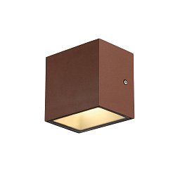 SITRA CUBE WL, LED venkovní nástěnné a stropní nástavbové svítidlo, rezavě zbarvené, IP44, 3000K, 10W - BIG WHITE (SLV) Obrázek pro produkt SITRA CUBE WL, LED venkovní nástěnné a stropní nástavbové svítidlo, rezavě zbarvené, IP44, 3000K, 10W - BIG WHITE (SLV)