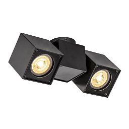 ALTRA DICE CW, nástěnné a stropní nástavbové svítidlo, double, QPAR51, černá - BIG WHITE (SLV) Obrázek pro produkt ALTRA DICE CW, nástěnné a stropní nástavbové svítidlo, double, QPAR51, černá - BIG WHITE (SLV)