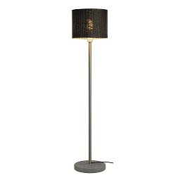 Stojací lampa ADEGAN MANILA SL PE ratan antracit + SST 304 + žula G654, E27, max. 15W - BIG WHITE (SLV) Obrázek pro produkt Stojací lampa ADEGAN MANILA SL PE ratan antracit + SST 304 + žula G654, E27, max. 15W - BIG WHITE (SLV)