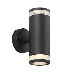 Venkovní nástěnné svítidlo Birk 2x28W GU10 černá čirá - NORDLUX Obrázek pro produkt Venkovní nástěnné svítidlo Birk 2x28W GU10 černá čirá - NORDLUX