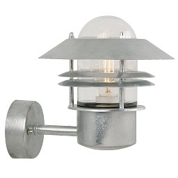 Venkovní nástěnné svítidlo Blokhus 1x60W E27 galvanizovaná čirá - NORDLUX Obrázek pro produkt Venkovní nástěnné svítidlo Blokhus 1x60W E27 galvanizovaná čirá - NORDLUX