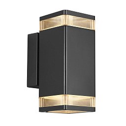 Venkovní nástěnné svítidlo Elm 2x20W GU10 černá čirá - NORDLUX Obrázek pro produkt Venkovní nástěnné svítidlo Elm 2x20W GU10 černá čirá - NORDLUX