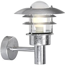 Venkovní nástěnné svítidlo Lønstrup 22 1x60W E27 galvanizovaná čirá - NORDLUX Obrázek pro produkt Venkovní nástěnné svítidlo Lønstrup 22 1x60W E27 galvanizovaná čirá - NORDLUX