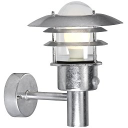 Venkovní nástěnné svítidlo Lønstrup 22 Sensor 1x60W E27 galvanizovaná čirá - NORDLUX Obrázek pro produkt Venkovní nástěnné svítidlo Lønstrup 22 Sensor 1x60W E27 galvanizovaná čirá - NORDLUX