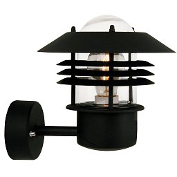Venkovní nástěnné svítidlo Vejers 1x60W E27 černá čirá - NORDLUX Obrázek pro produkt Venkovní nástěnné svítidlo Vejers 1x60W E27 černá čirá - NORDLUX