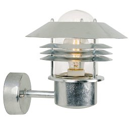 Venkovní nástěnné svítidlo Vejers 1x60W E27 galvanizovaná čirá - NORDLUX Obrázek pro produkt Venkovní nástěnné svítidlo Vejers 1x60W E27 galvanizovaná čirá - NORDLUX