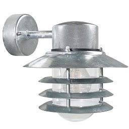 Venkovní nástěnné svítidlo Vejers 1x60W E27 galvanizovaná čirá - NORDLUX Obrázek pro produkt Venkovní nástěnné svítidlo Vejers 1x60W E27 galvanizovaná čirá - NORDLUX