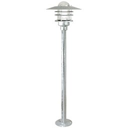 Venkovní sloupkové svítidlo Agger 1x60W E27 galvanizovaná čirá - NORDLUX Obrázek pro produkt Venkovní sloupkové svítidlo Agger 1x60W E27 galvanizovaná čirá - NORDLUX