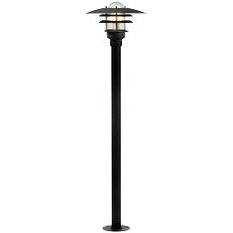 Venkovní sloupkové svítidlo Lønstrup 32 1x60W E27 černá čirá - NORDLUX Obrázek pro produkt Venkovní sloupkové svítidlo Lønstrup 32 1x60W E27 černá čirá - NORDLUX