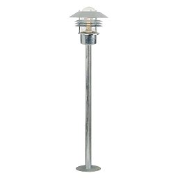 Venkovní sloupkové svítidlo Vejers 1x60W E27 galvanizovaná čirá - NORDLUX Obrázek pro produkt Venkovní sloupkové svítidlo Vejers 1x60W E27 galvanizovaná čirá - NORDLUX