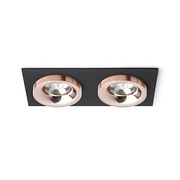 SHARM SQ II zápustná černá měď/měď 230V LED 2x10W 24° 3000K - RED - DESIGN RENDL Obrázek pro produkt SHARM SQ II zápustná černá měď/měď 230V LED 2x10W 24° 3000K - RED - DESIGN RENDL
