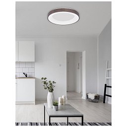 Stropní svítidlo RANDO THIN broušený kávově hnědý hliník a akryl LED 50W 230V 3000K IP20 stmívatelné - NOVA LUCE Obrázek pro produkt Stropní svítidlo RANDO THIN broušený kávově hnědý hliník a akryl LED 50W 230V 3000K IP20 stmívatelné - NOVA LUCE