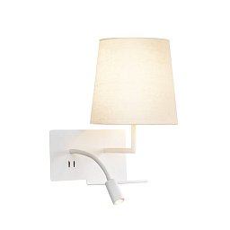 SOMNILA FLEX vnitřní nástěnné svítidlo LED 3000K, bílá, verze vpravo vč. USB přípojky - BIG WHITE (SLV) Obrázek pro produkt SOMNILA FLEX vnitřní nástěnné svítidlo LED 3000K, bílá, verze vpravo vč. USB přípojky - BIG WHITE (SLV)