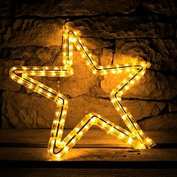 LED světelný motiv hvězda, pr. 40cm, teple bílá Obrázek pro produkt LED světelný motiv hvězda, pr. 40cm, teple bílá