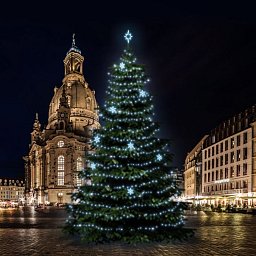 LED světelná sada na stromy vysoké 18-20m, ledová bílá s dekory EFD05 Obrázek pro produkt LED světelná sada na stromy vysoké 18-20m, ledová bílá s dekory EFD05