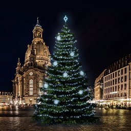 LED světelná sada na stromy vysoké 18-20m, ledová bílá s dekory 8EFD08 Obrázek pro produkt LED světelná sada na stromy vysoké 18-20m, ledová bílá s dekory 8EFD08
