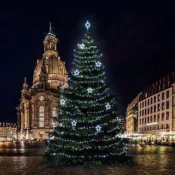 LED světelná sada na stromy vysoké 18-20m, ledová bílá s dekory 8EFD13 Obrázek pro produkt LED světelná sada na stromy vysoké 18-20m, ledová bílá s dekory 8EFD13
