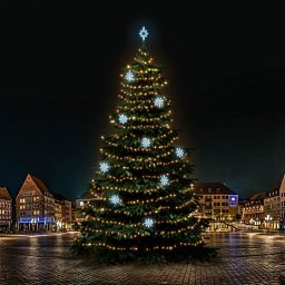 LED světelná sada na stromy vysoké 21-23m, teplá bílá s ledově bílými dekory 8EFD08 Obrázek pro produkt LED světelná sada na stromy vysoké 21-23m, teplá bílá s ledově bílými dekory 8EFD08