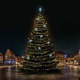 LED světelná sada na stromy vysoké 21-23m, teplá bílá s ledově bílými dekory 8EFD13 Obrázek pro produkt LED světelná sada na stromy vysoké 21-23m, teplá bílá s ledově bílými dekory 8EFD13