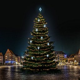 LED světelná sada na stromy vysoké 21-23m, teplá bílá s ledově bílými dekory DZ113S4 Obrázek pro produkt LED světelná sada na stromy vysoké 21-23m, teplá bílá s ledově bílými dekory DZ113S4