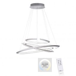 ALESSA LED závěsné svítidlo kruhové v barvě oceli s nastavitelnou barvou světla a funkcí stmívání 2700-5000K - PAUL NEUHAUS Obrázek pro produkt ALESSA LED závěsné svítidlo kruhové v barvě oceli s nastavitelnou barvou světla a funkcí stmívání 2700-5000K - PAUL NEUHAUS