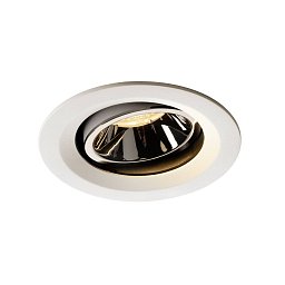 NUMINOS® MOVE DL M vnitřní LED zápustné stropní svítidlo bílá/chrom 3000 K 55° otočné a výkyvné - BIG WHITE (SLV) Obrázek pro produkt NUMINOS® MOVE DL M vnitřní LED zápustné stropní svítidlo bílá/chrom 3000 K 55° otočné a výkyvné - BIG WHITE (SLV)