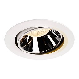NUMINOS® MOVE DL XL vnitřní LED zápustné stropní svítidlo bílá/chrom 2700 K 40° otočné a výkyvné - BIG WHITE (SLV) Obrázek pro produkt NUMINOS® MOVE DL XL vnitřní LED zápustné stropní svítidlo bílá/chrom 2700 K 40° otočné a výkyvné - BIG WHITE (SLV)