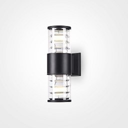 Nástěnné svítidlo Bronx 2x60W černá hliník čiré sklo IP54 - MAYTONI Obrázek pro produkt Nástěnné svítidlo Bronx 2x60W černá hliník čiré sklo IP54 - MAYTONI
