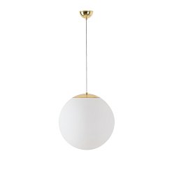 ADRIA S3 závěsné skleněné svítidlo mosaz / bílá IP40 40W E27 HF - OSMONT Obrázek pro produkt ADRIA S3 závěsné skleněné svítidlo mosaz / bílá IP40 40W E27 HF - OSMONT