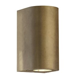 Venkovní nástěnné svítidlo Canto Maxi 2 2x28W GU10 mosaz čirá - NORDLUX Obrázek pro produkt Venkovní nástěnné svítidlo Canto Maxi 2 2x28W GU10 mosaz čirá - NORDLUX