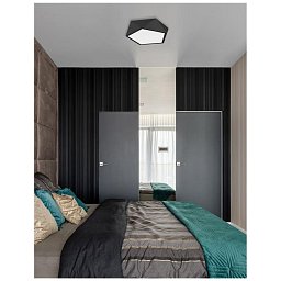Stropní svítidlo DARIUS stropní svítidlo kov a akrylový difuzor černá zvenku a matná bílá uvnitř E27 4x12W - NOVA LUCE Obrázek pro produkt Stropní svítidlo DARIUS stropní svítidlo kov a akrylový difuzor černá zvenku a matná bílá uvnitř E27 4x12W - NOVA LUCE