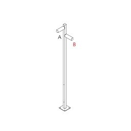Walking - stojna 2500 - 2x90° hlavy - A 90h + B 60h - ARTEMIDE Obrázek pro produkt Walking - stojna 2500 - 2x90° hlavy - A 90h + B 60h - ARTEMIDE