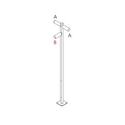 Walking - stojna 2500 - 3x180° hlavy - A 90h + B 60h - ARTEMIDE Obrázek pro produkt Walking - stojna 2500 - 3x180° hlavy - A 90h + B 60h - ARTEMIDE